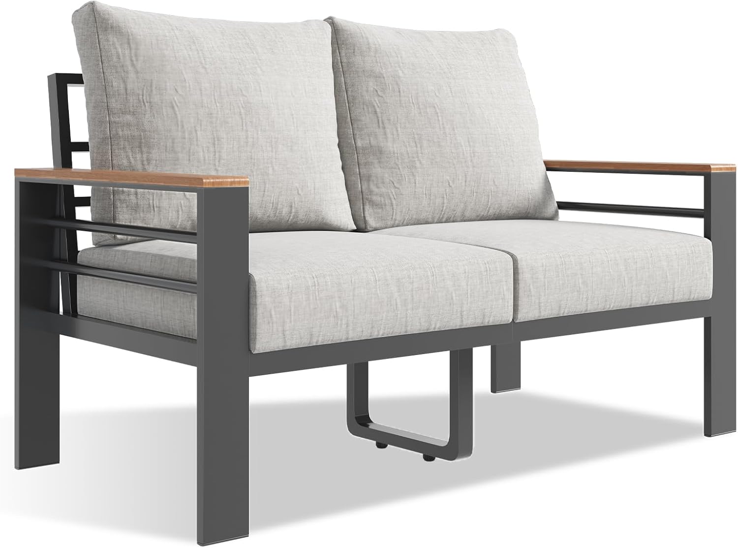 Aluminum Patio Furniture Set 7 Seats, Oversized Outdoor Sectional with Washable Thick Cushions, Coffee Table and Waterproof Cover, Patio Conversation Sets for Porch, Balcony, Deck