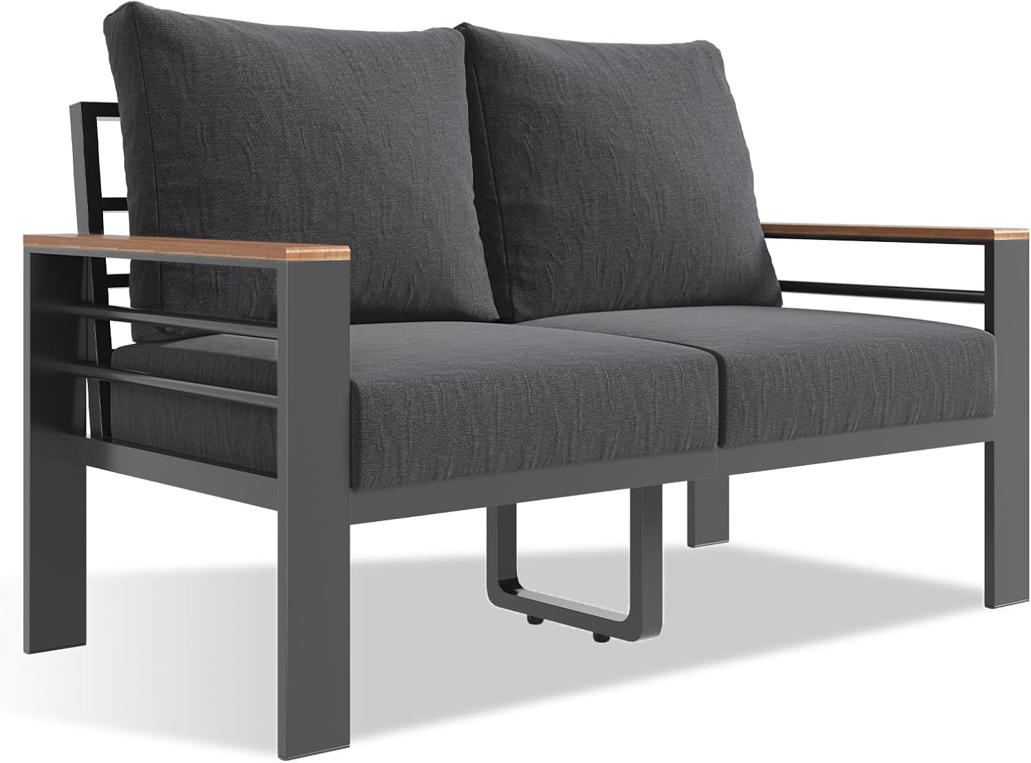 Aluminum Patio Furniture Set 7 Seats, Oversized Outdoor Sectional with Washable Thick Cushions, Coffee Table and Waterproof Cover, Patio Conversation Sets for Porch, Balcony, Deck