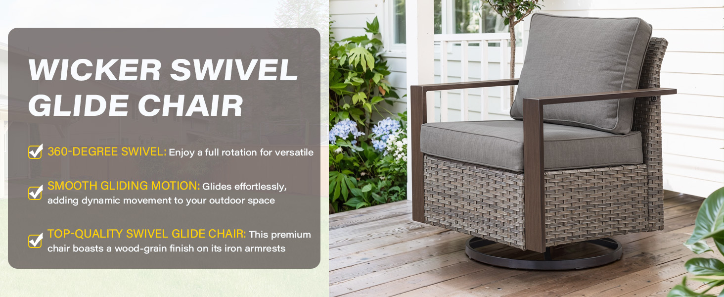 patio swivel glider chairs