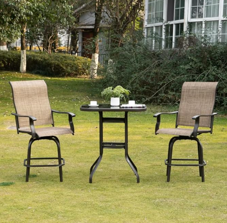 2 - Person Metal Patio Dining Set with Square Table