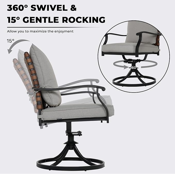 Dining Set Of Seven Pieces With Rectangular Dining Table And Cushion