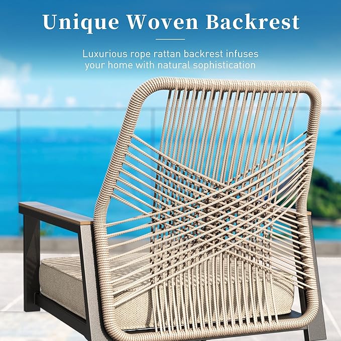 Outdoor Patio Dining Set With 8 Rattan Chairs