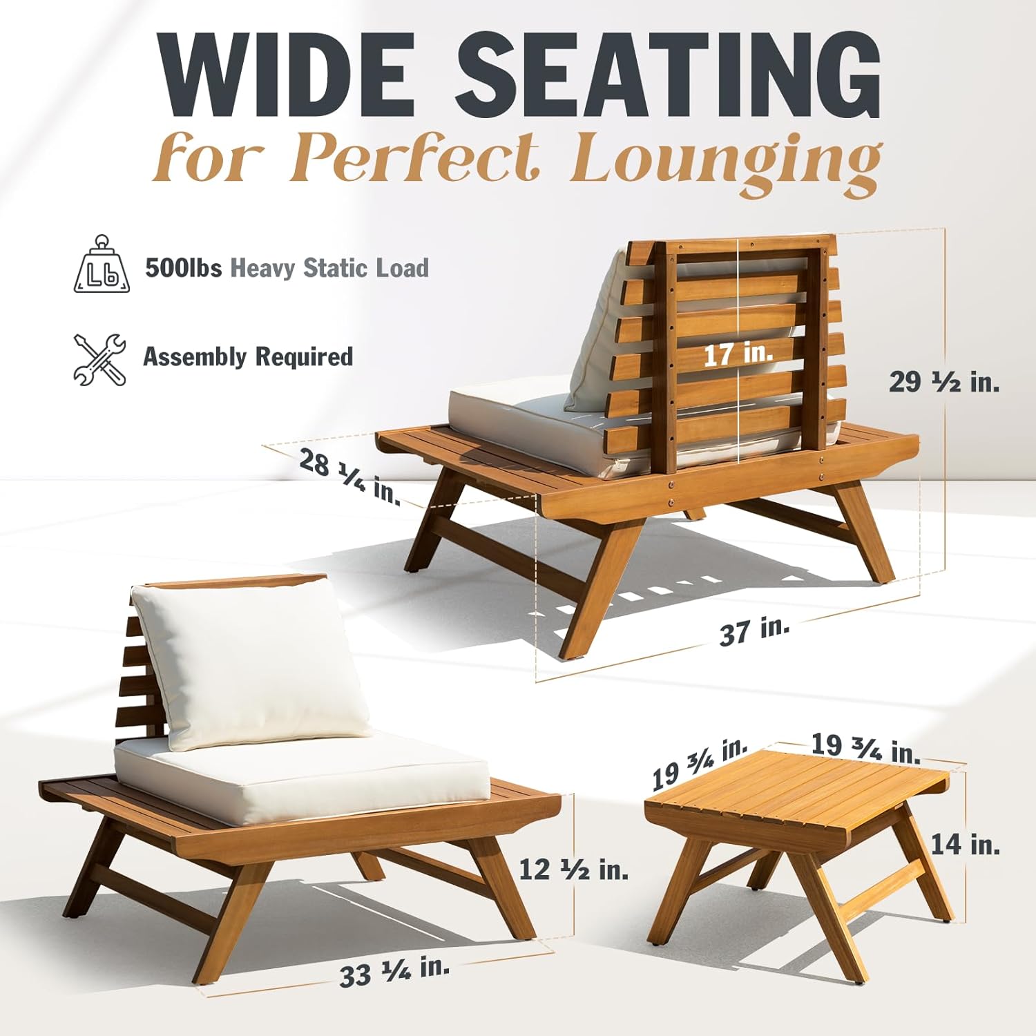 Armless Club Chairs Design Heavy Duty 400lbs Capacity Elegant Patio Bistro Set