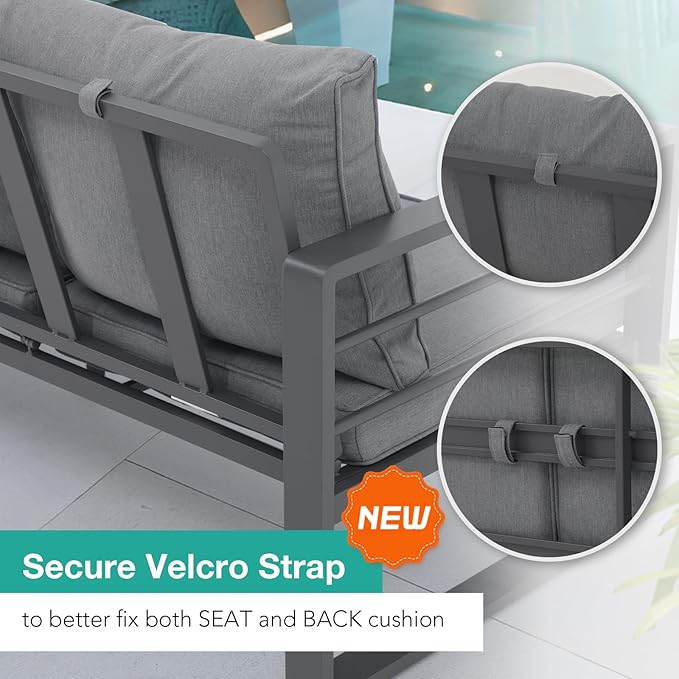 2 Piece Patio Aluminum Chair