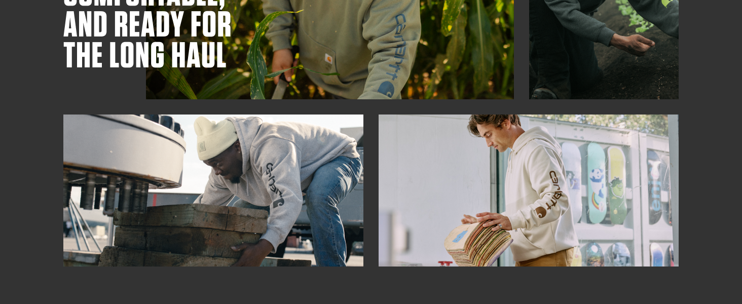 Carhartt Men's Logo Sleeve Graphic Hoodie is durable, comfortable and ready for the long haul.