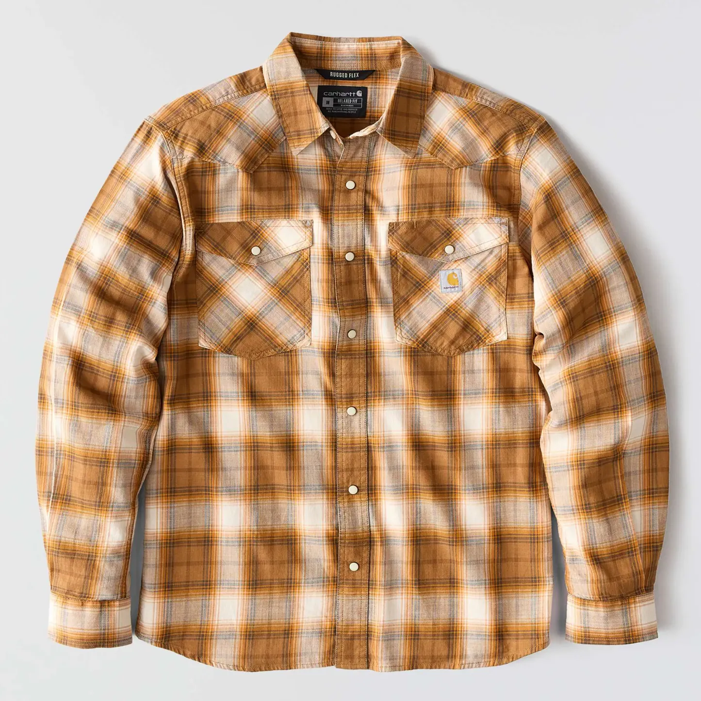 Montana Rugged Flex™ Relaxed Fit Lightweight Long-Sleeve Snap-Front Plaid Shirt