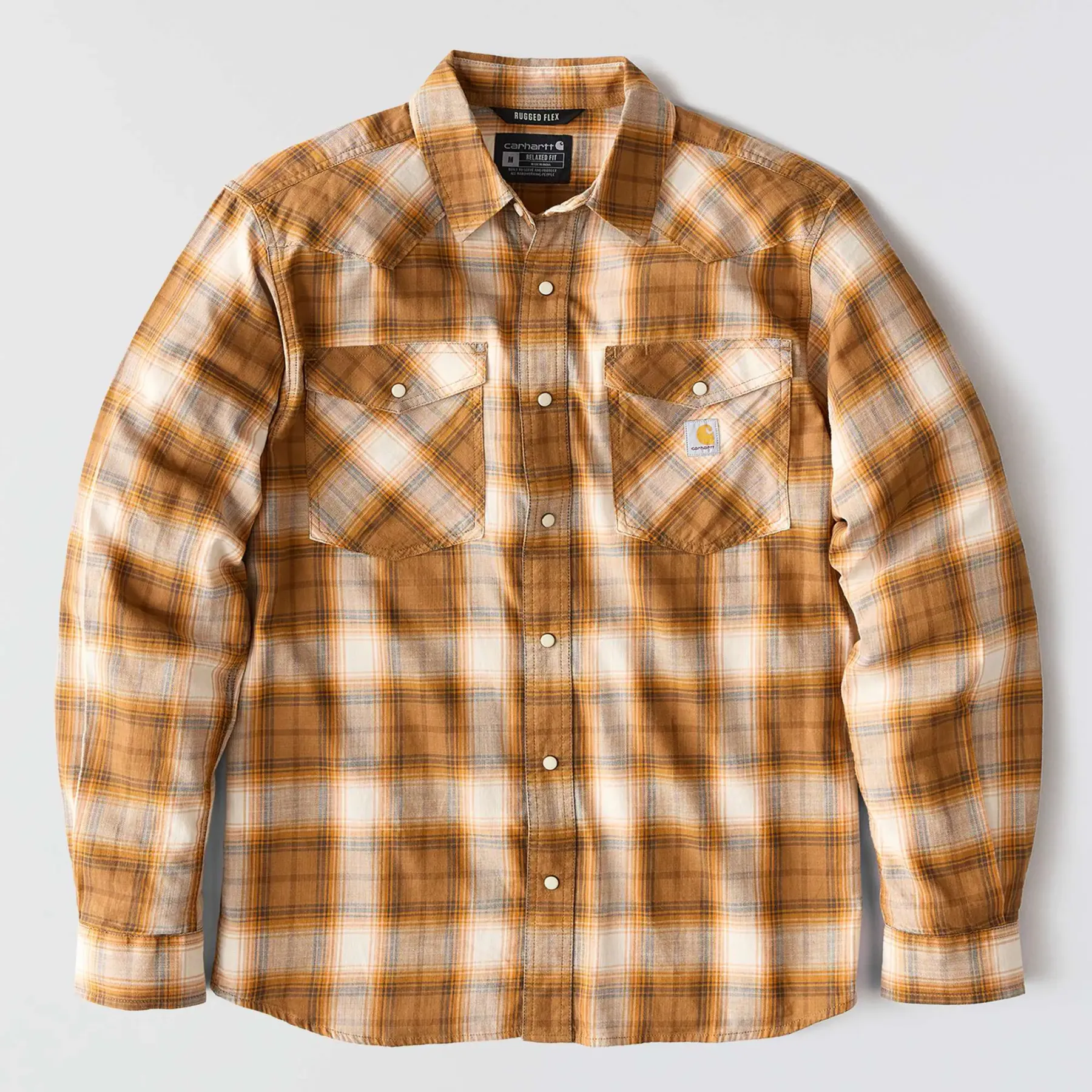 Montana Rugged Flex™ Relaxed Fit Lightweight Long-Sleeve Snap-Front Plaid Shirt