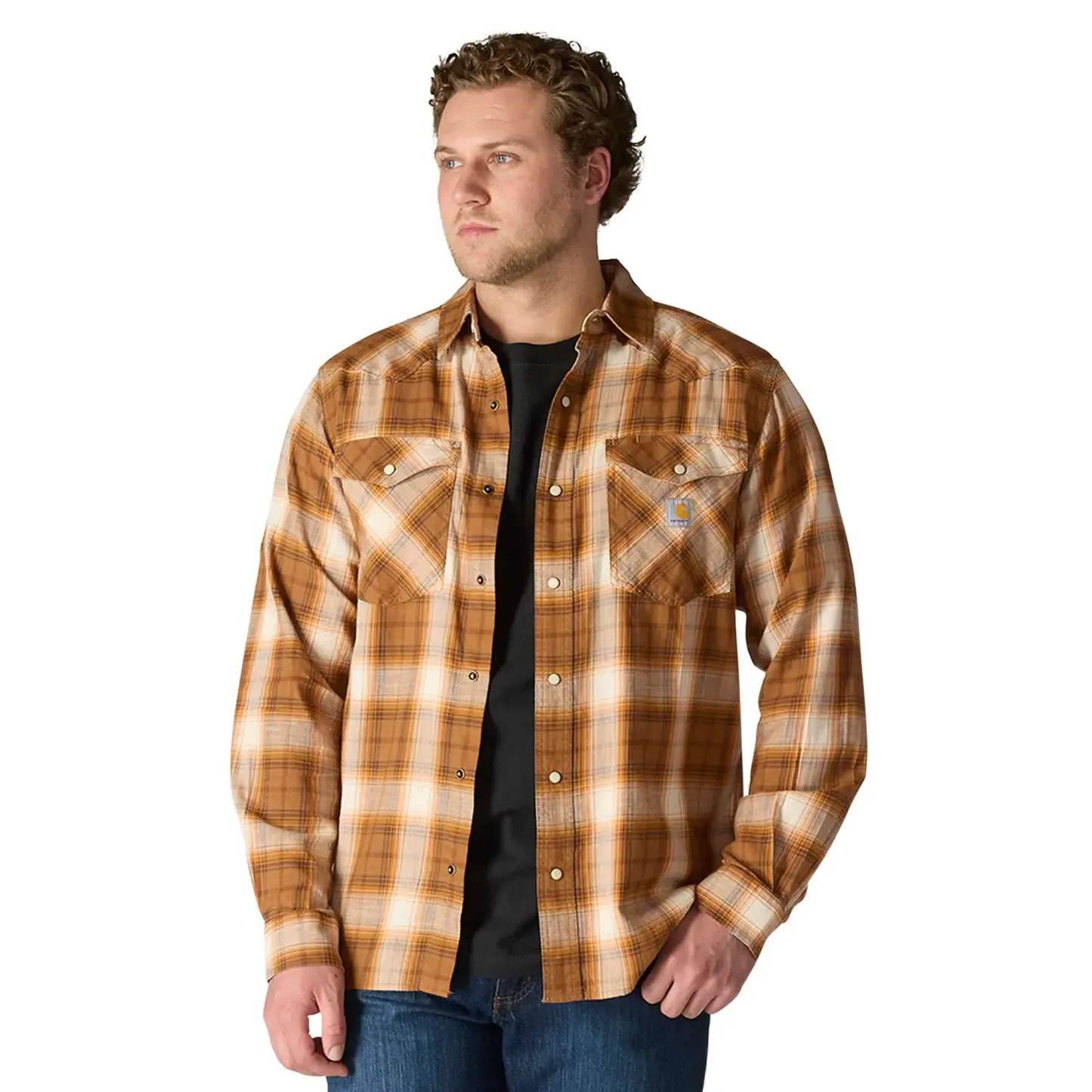 Montana Rugged Flex™ Relaxed Fit Lightweight Long-Sleeve Snap-Front Pl