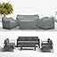 Covers & All Patio Furniture Cover Set, 5 Piece Outdoor Furniture Covers, Water-Repellent, UV & Weather Resistant Covers for Sofa, Loveseat, Chairs & Coffee Table with Elastic and Padded Handles