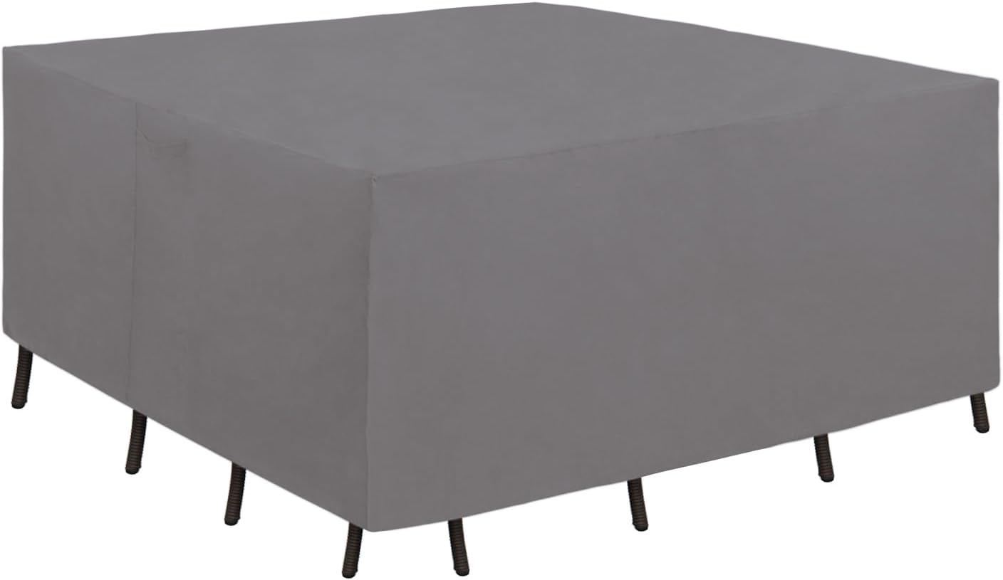  Heavy Duty Patio Furniture Cover, Outdoor Rectangular Table and Chair Set, Waterproof Sectional Set