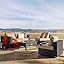  3-Pc Outdoor Patio Sectional Set with Fire Pit