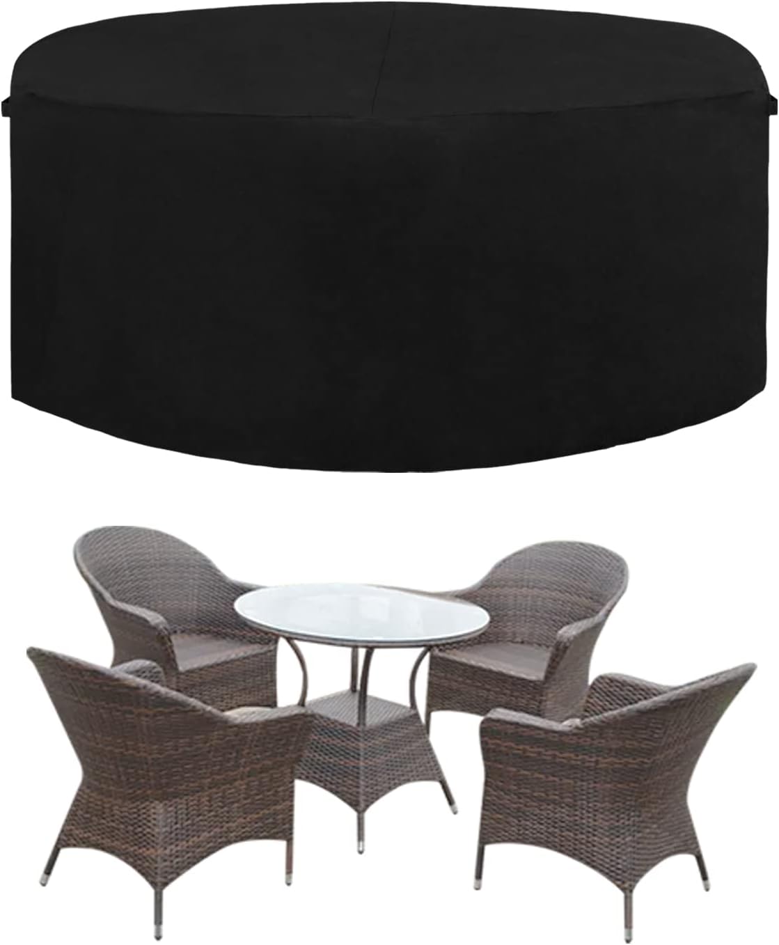  Heavy Duty Patio Furniture Cover, Outdoor Rectangular Table and Chair Set, Waterproof Sectional Set