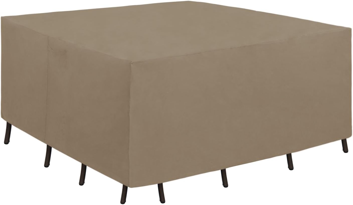  Heavy Duty Patio Furniture Cover, Outdoor Rectangular Table and Chair Set, Waterproof Sectional Set