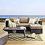  3-Pc Outdoor Patio Sectional Set with Fire Pit