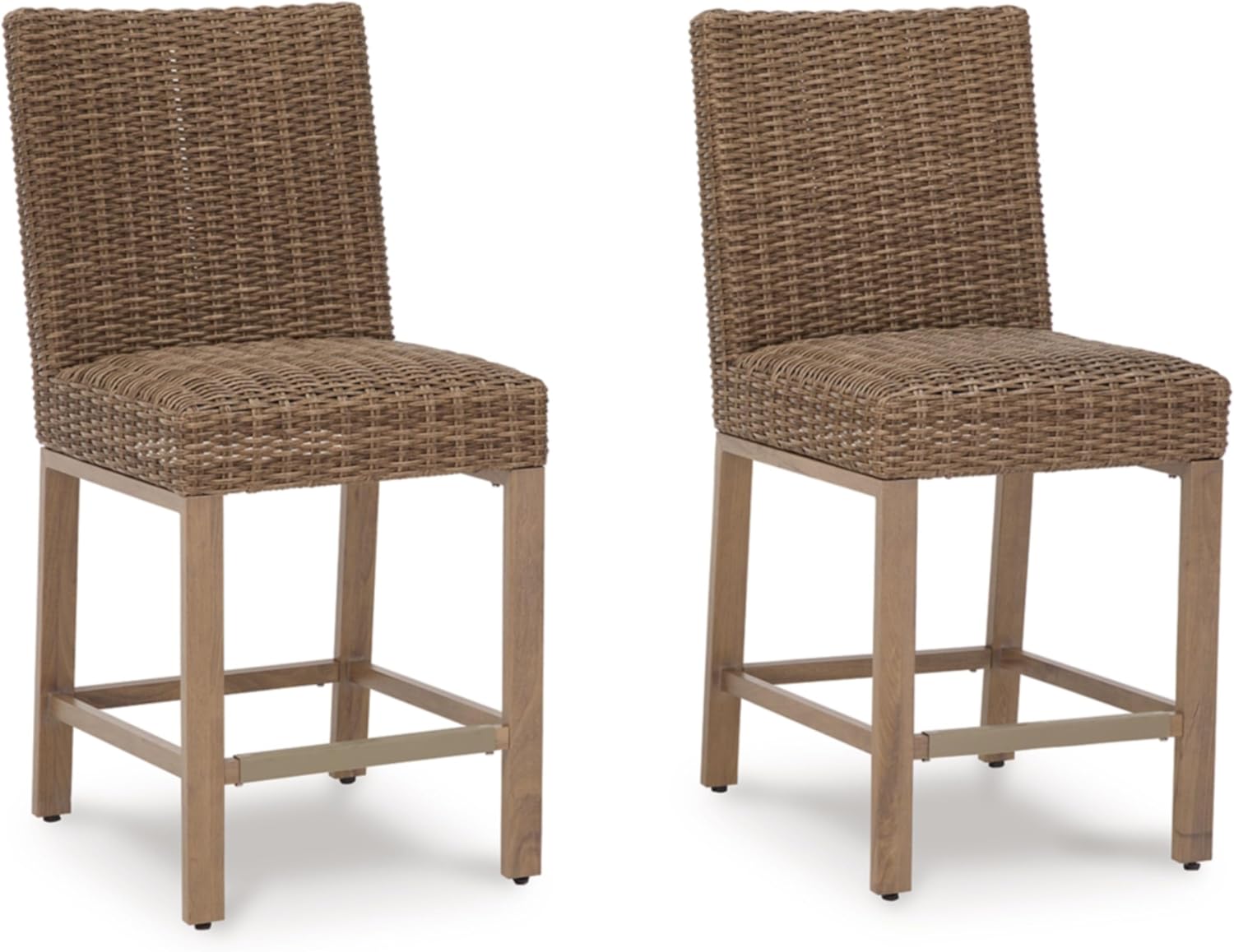  Outdoor Patio Sofa with Cushion and 2 Throw Pillows, Cleanable Performance Fabric