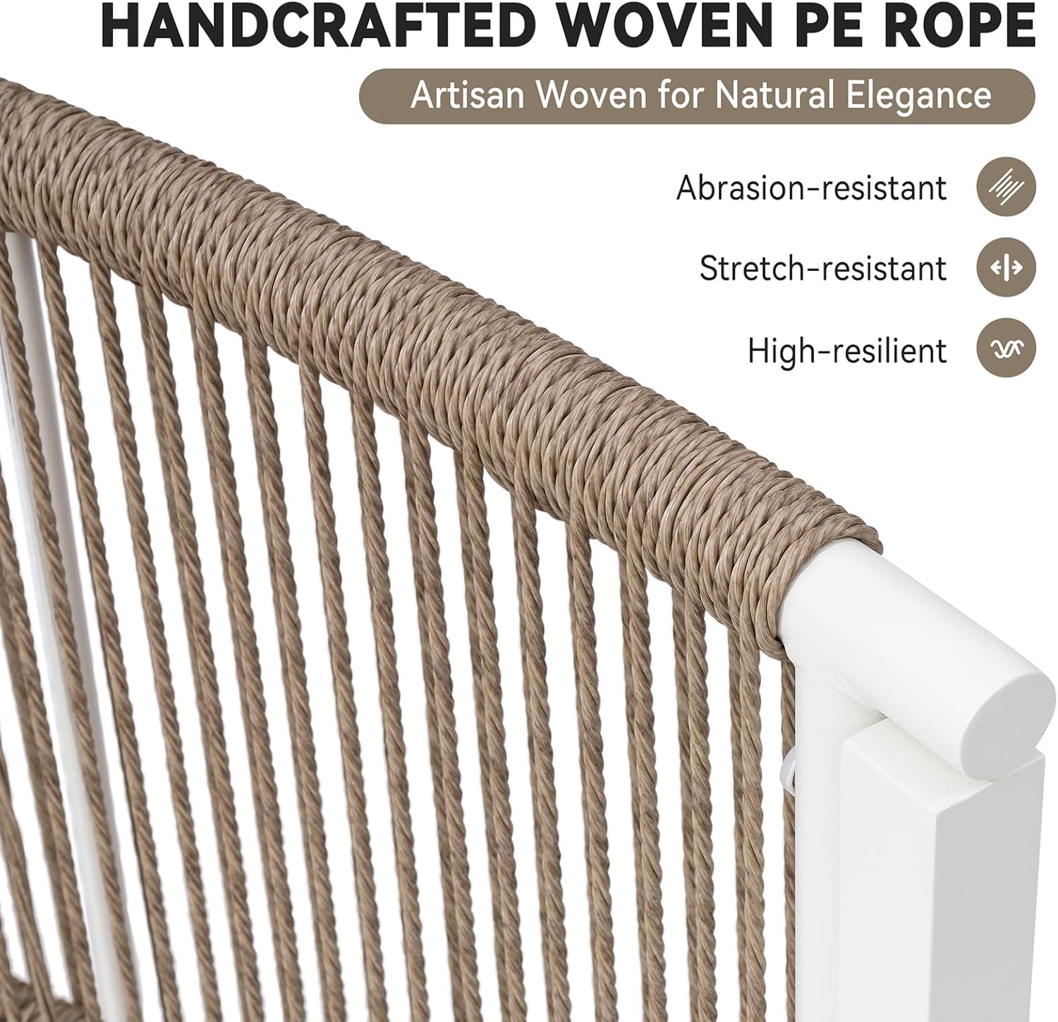  Patio Furniture Set, Modular Half Moon 2-Seater Sofa, Aluminum Outdoor Sectional with 5-Inch Water-Resistant Cushions, All Weather Couch for Backyard, Deck, Porch, Poolside