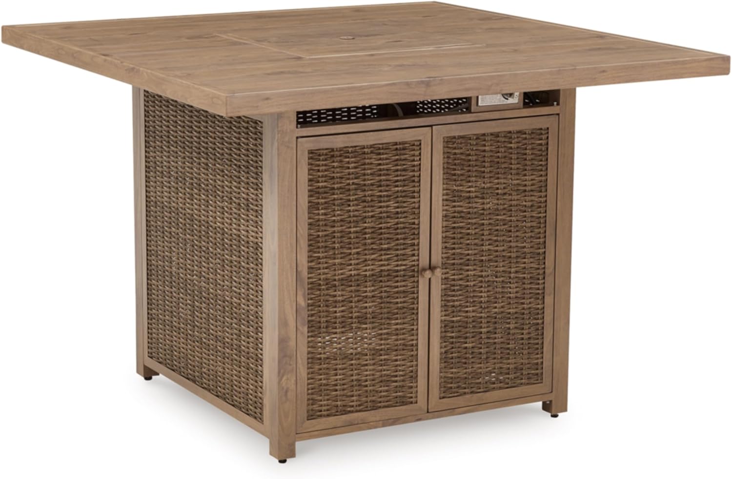  Outdoor Patio Sofa with Cushion and 2 Throw Pillows, Cleanable Performance Fabric