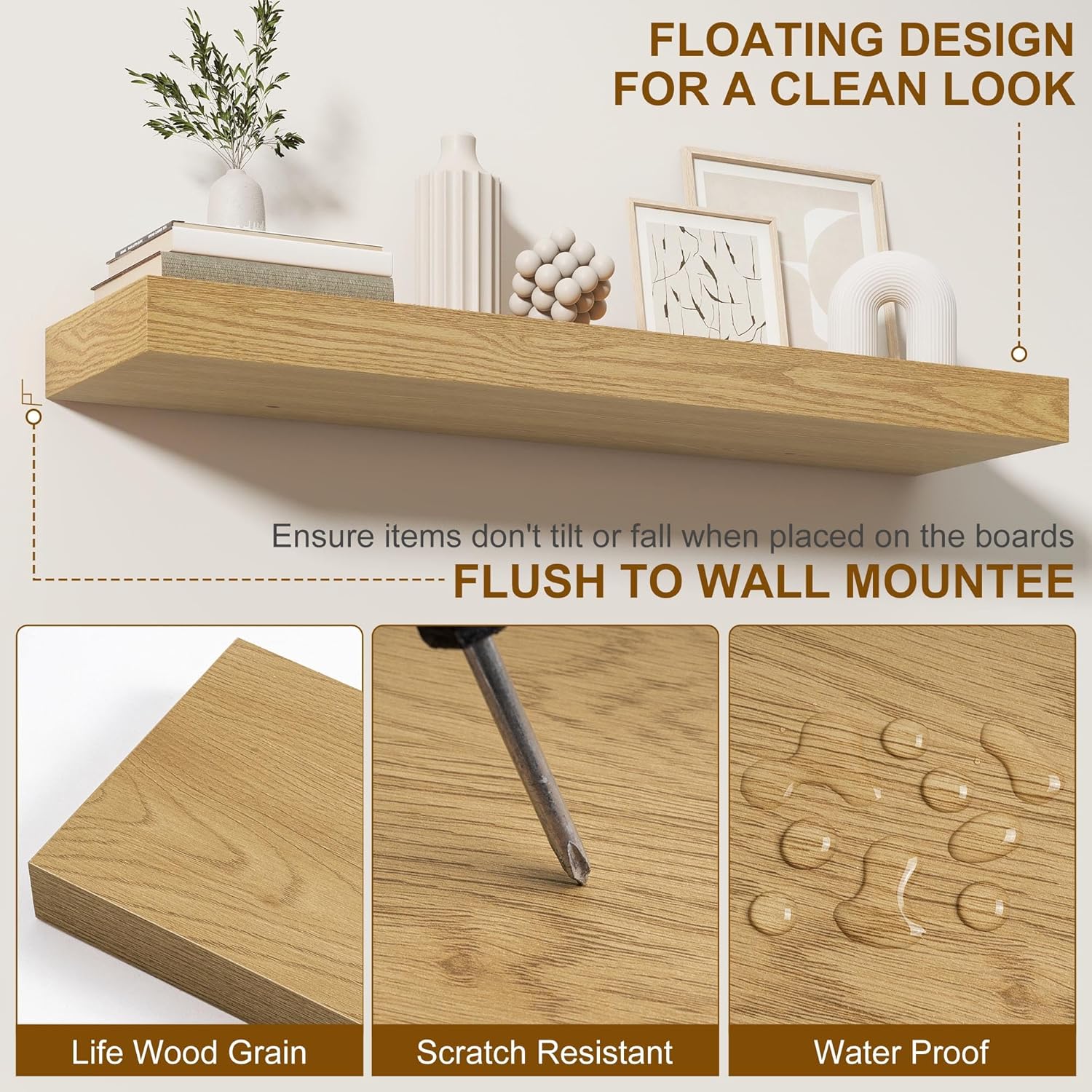  24Inch Floating Shelves Set of 2