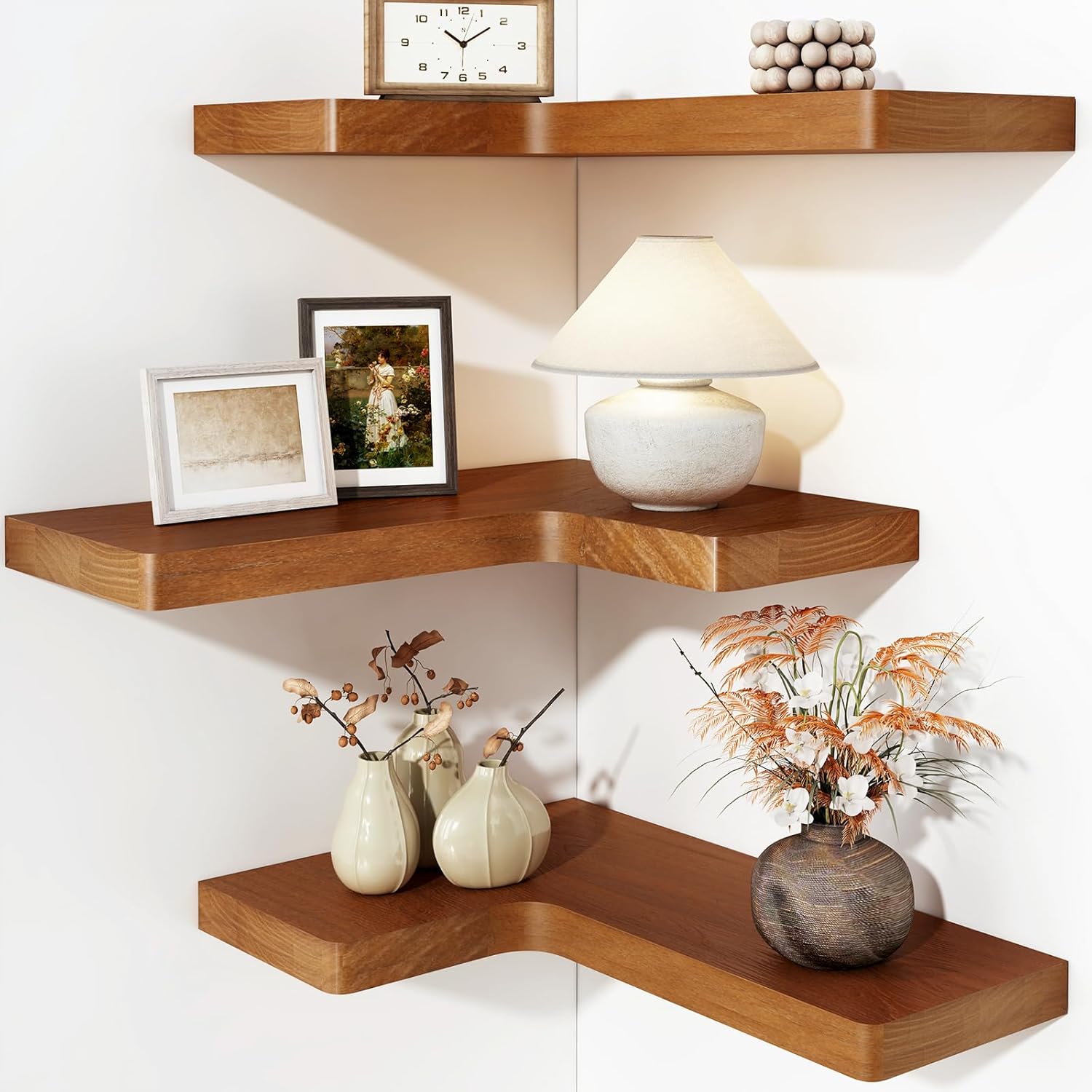 16"x11.4" Corner Floating Shelves for Wall 