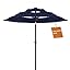  Outdoor Table Umbrella with Easy Crank & Tilt, 8 Reinforced Ribs, UV Protection for Deck, Pool, Market, Backyard (Beige)
