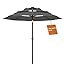  Outdoor Table Umbrella with Easy Crank & Tilt, 8 Reinforced Ribs, UV Protection for Deck, Pool, Market, Backyard (Beige)