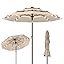  Outdoor Table Umbrella with Easy Crank & Tilt, 8 Reinforced Ribs, UV Protection for Deck, Pool, Market, Backyard (Beige)