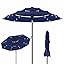  Outdoor Table Umbrella with Easy Crank & Tilt, 8 Reinforced Ribs, UV Protection for Deck, Pool, Market, Backyard (Beige)