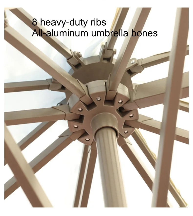 Aluminum New Deign Outdoor Sun LED Light Patio Roma Parasol Roman Umbrella for Garden Shading Patio Umbrella Outdoor