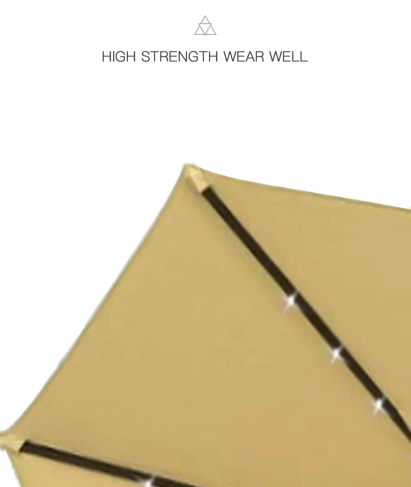 Wholesale Custom Logo Large Size Garden Umbrella Outdoor Parasols with Light for Patio Cafe Beach