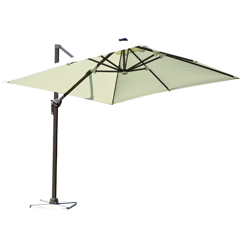 Modern 3*3M Aluminum Umbrella Waterproof Cantilever Sun Parasol for Outdoor for Garden Restaurant Patio Furniture