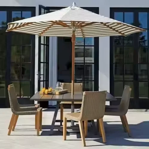 High Quality Low Price Steel Frame Big Size Umbrella Lighting Beach Restaurant Garden Outdoor Poolside Club Resort Patio Parasol