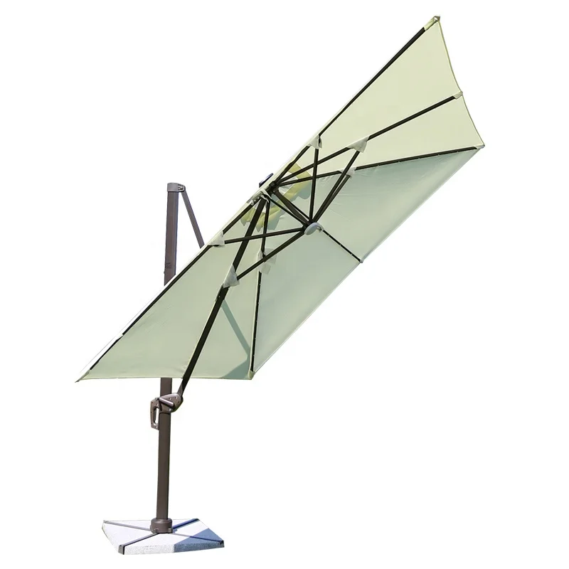 Modern 3*3M Aluminum Umbrella Waterproof Cantilever Sun Parasol for Outdoor for Garden Restaurant Patio Furniture