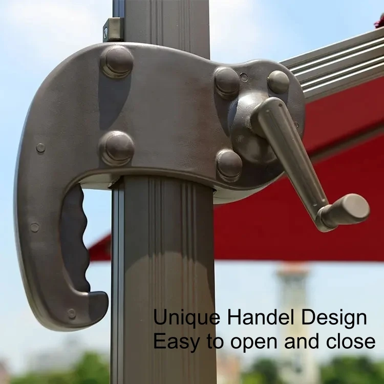 Aluminum New Deign Outdoor Sun LED Light Patio Roma Parasol Roman Umbrella for Garden Shading Patio Umbrella Outdoor