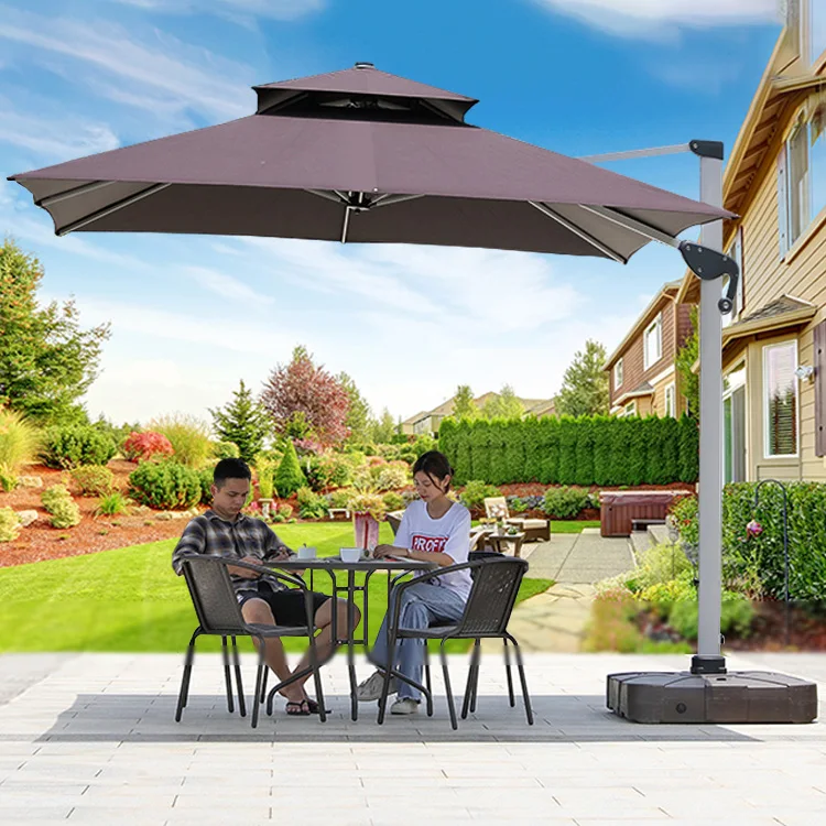 Outdoor Furniture Set 4x4 Ombrelloni Da Giardino Foldable Big Umbrella for Home Garden