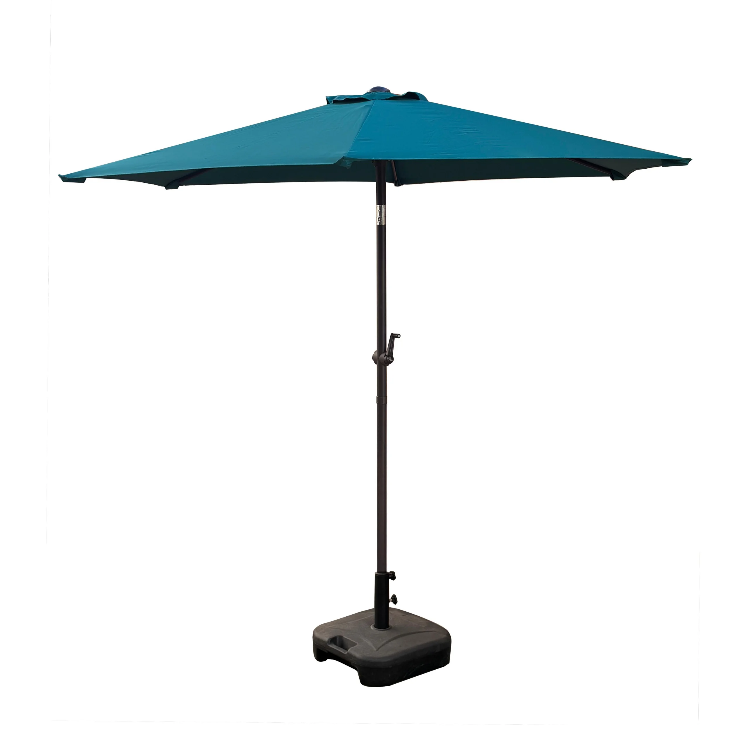 Minimalist Foldable Waterproof Outdoor Furniture 2.3m Balcony Patio Solar LED Umbrella 18 LED Lights 1W Solar Panel Crank Hotel
