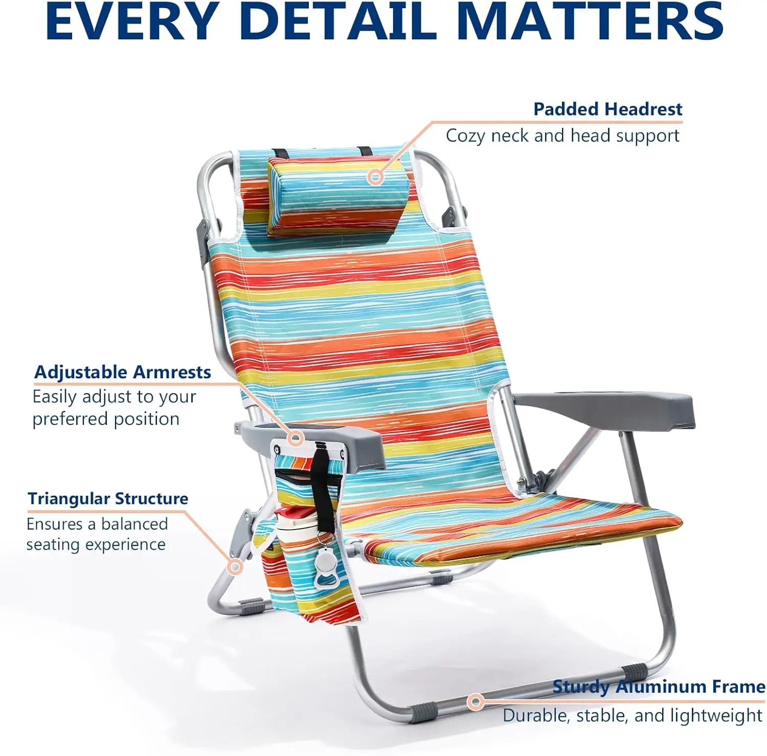  Direct Supply Outdoor Furniture Portable Folding Chair Beach Chair Camping Chair