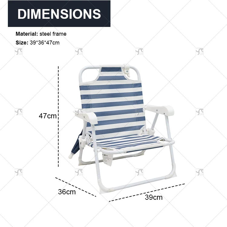 Low Seat Portable Lightweight Children Umbrella Beach Chair Outdoor Sun Lounge for Fishing Camping Beach Activities Foldable