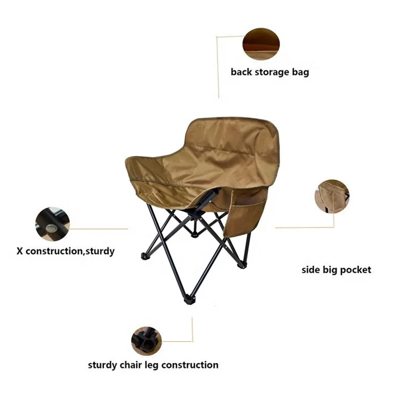 Lightweight Portable Metal Folding Chair for Outdoor Activities 