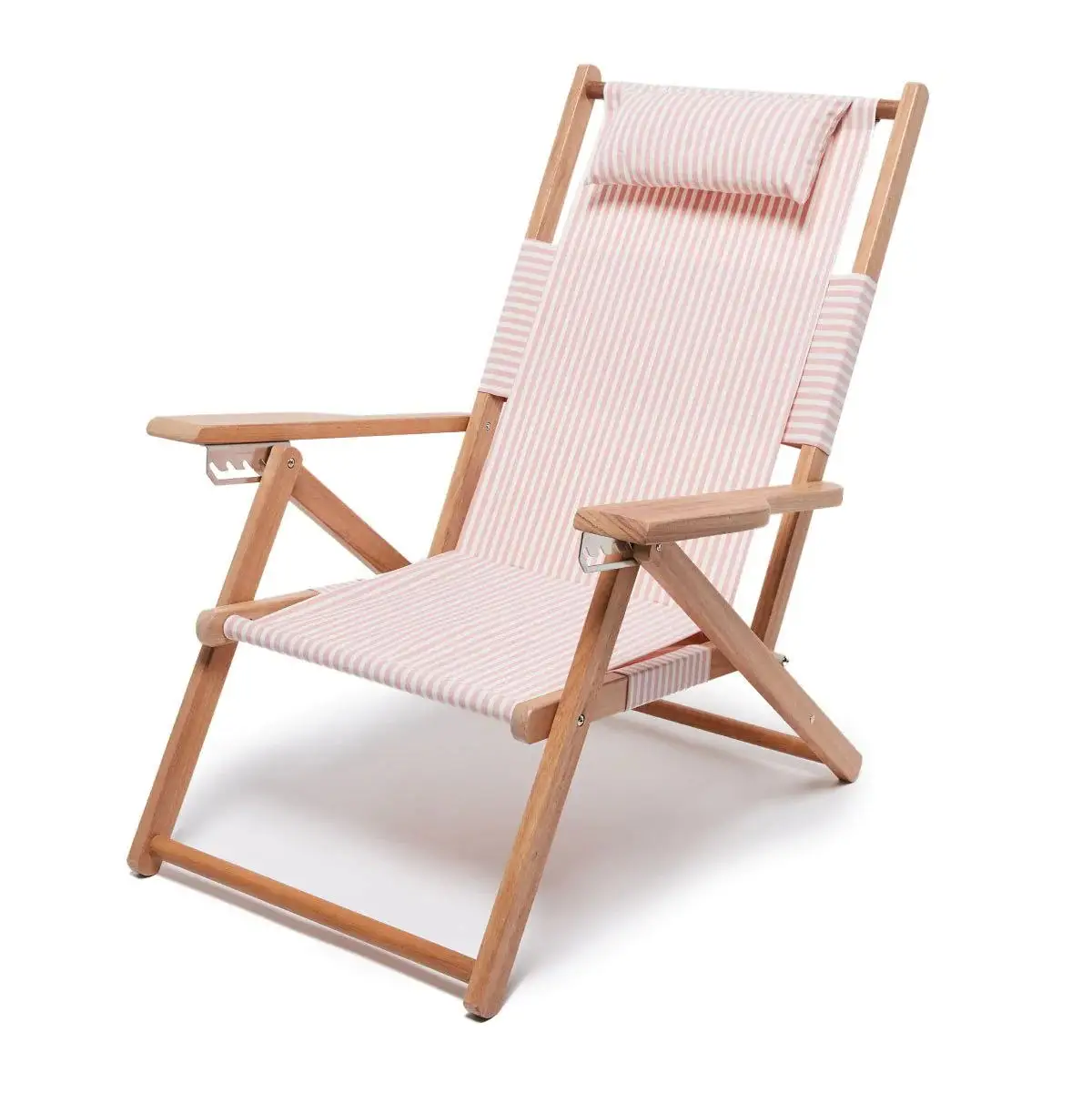 Custom Single Outdoor Adjustable Position Deck Chairs Swimming Pool Camping Portable Lounge Beach Chairs With Pillow