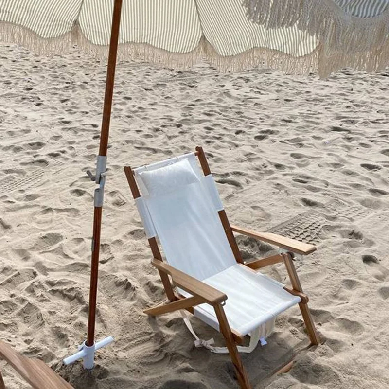 Custom Single Outdoor Adjustable Position Deck Chairs Swimming Pool Camping Portable Lounge Beach Chairs With Pillow