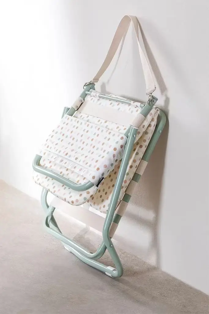 Hot-selling Foldable Beach Chair with Backrest Base, Fashionable Lightweight Beach Chair Activity Mat, Household Recliner