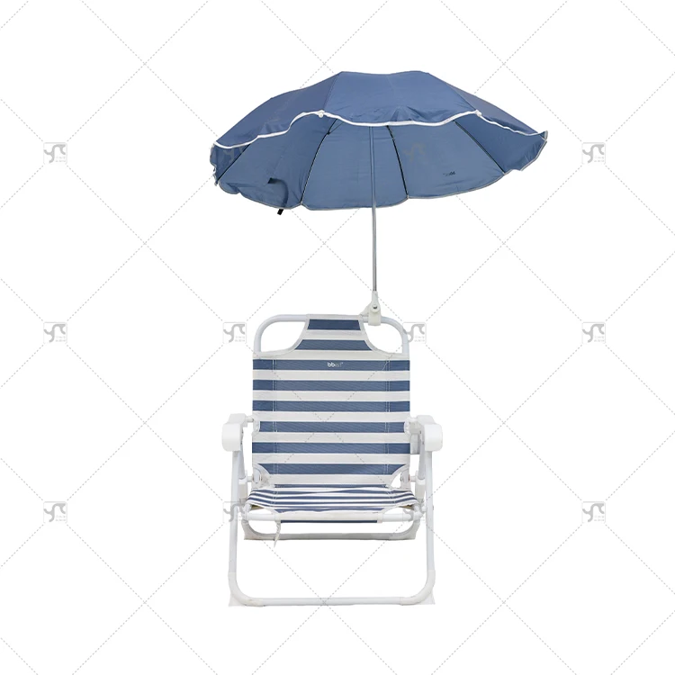 Low Seat Portable Lightweight Children Umbrella Beach Chair Outdoor Sun Lounge for Fishing Camping Beach Activities Foldable