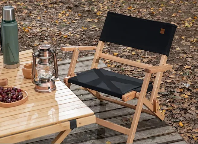  Fashion Outdoor Furniture Sunbeds Small Folding Portable Wood Beach Single Chairs