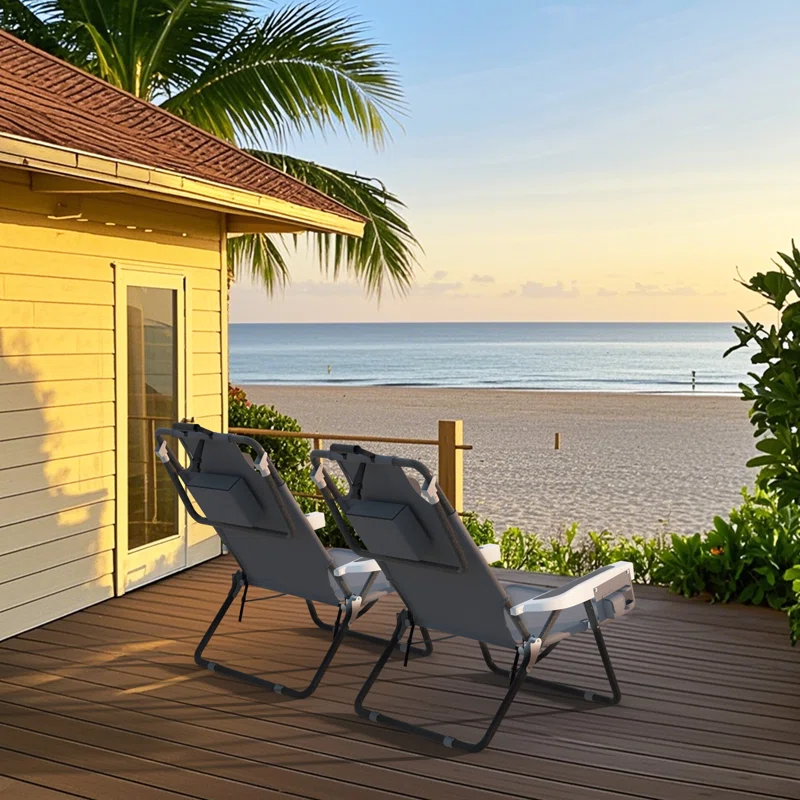 Set Of 2 Camping Chair, Lightweight Folding Chair, Portable Armchairs, Perfect For Festivals, Fishing, Beach And Hiking (Set of 2)