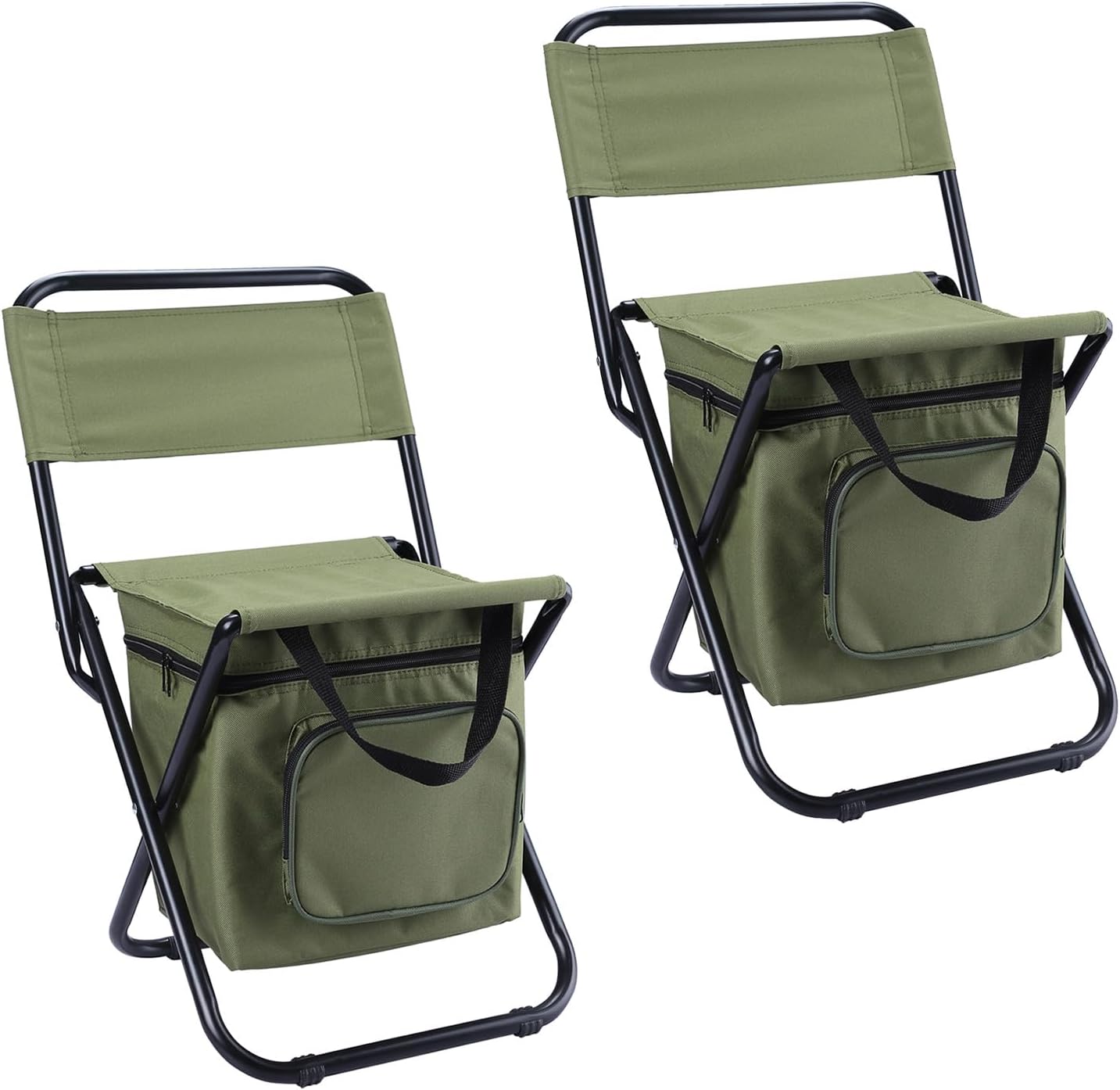  Fishing Chair with Cooler Bag Compact Fishing Stool Foldable Camping Chair
