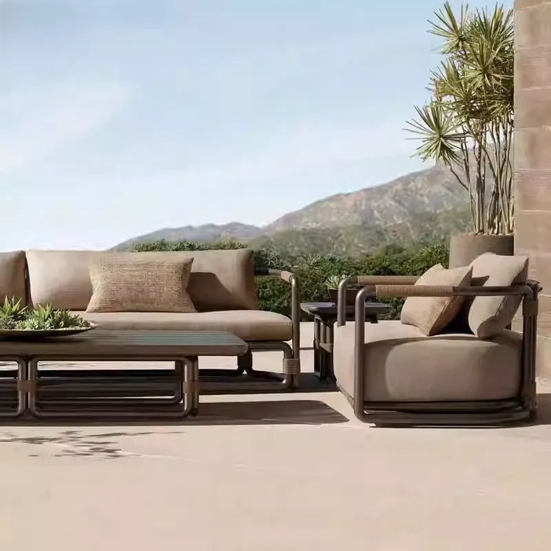 Outdoor Teak Table and Chairs Waterproof Sunproof Set Leisure Balcony Garden Terrace Courtyard Anti-Corrosion Solid Wood