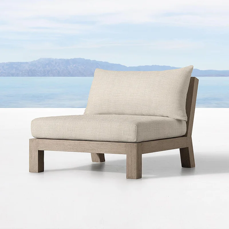 High End Garden Lounge Luxury Outdoor Furniture Sectional Solid Patio Furniture Wooden Teak Sofa Set Outdoor Conversation Sets