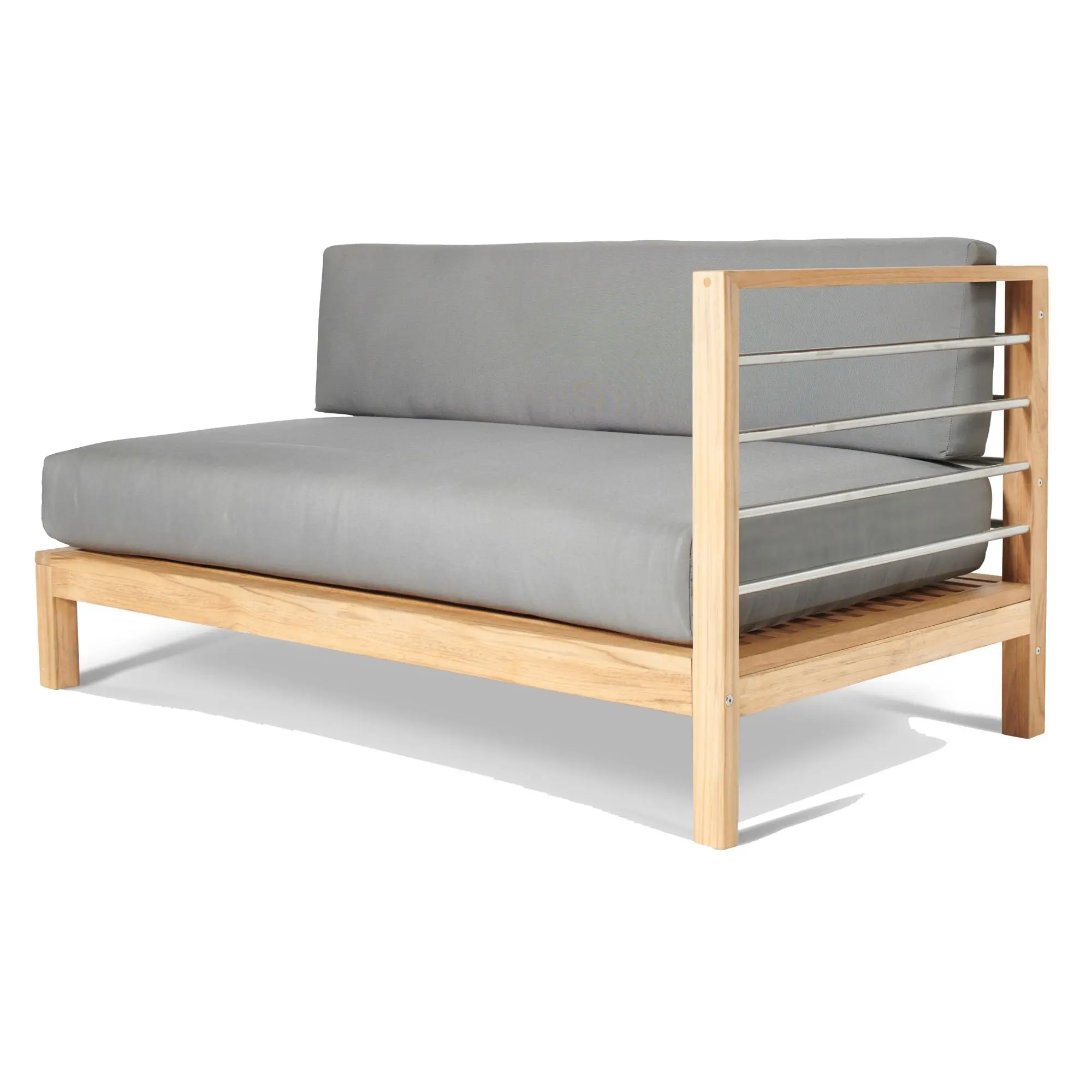 Modern Style Square Table Dining Set with Chairs Teak Outdoor Sofa Wooden Garden Furniture Sets