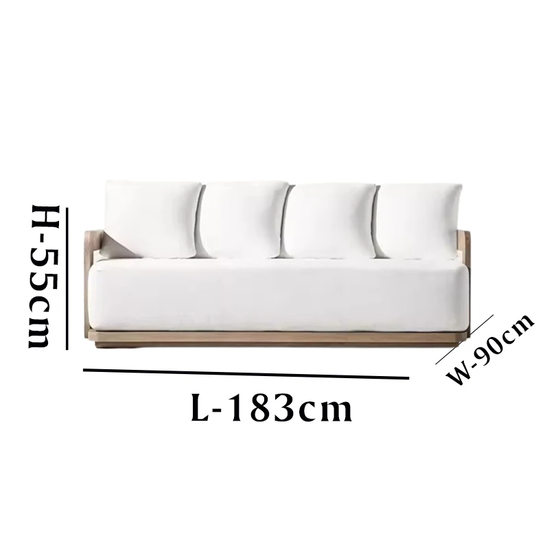 Contemporary Style Comfortable Teak Wood Garden Furniture Set Modern Outdoor Patio Conversation Sofa with Fire Pit