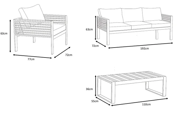 Modern Luxury Garden Furniture Set Aluminum Teak Wood Top Outdoor Lounge Set Patio Furniture Sectional Garden Sofa Set